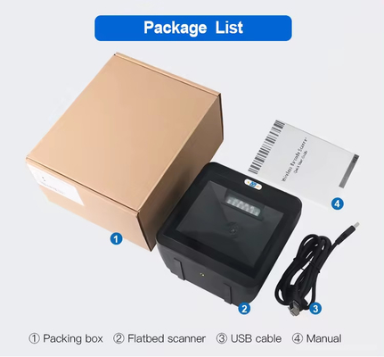 1 milhão de pixels Scanner de código de barras de escritório de alta velocidade Leitor de código de barras 2D livre de mãos DP8550