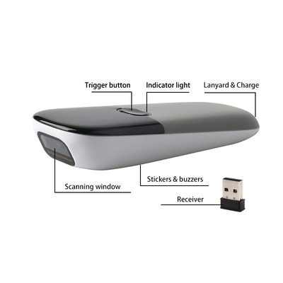 Mini Portátil Barcode Scanner Wireless 2d Bluetooth Barcode Reader DI9120-2D